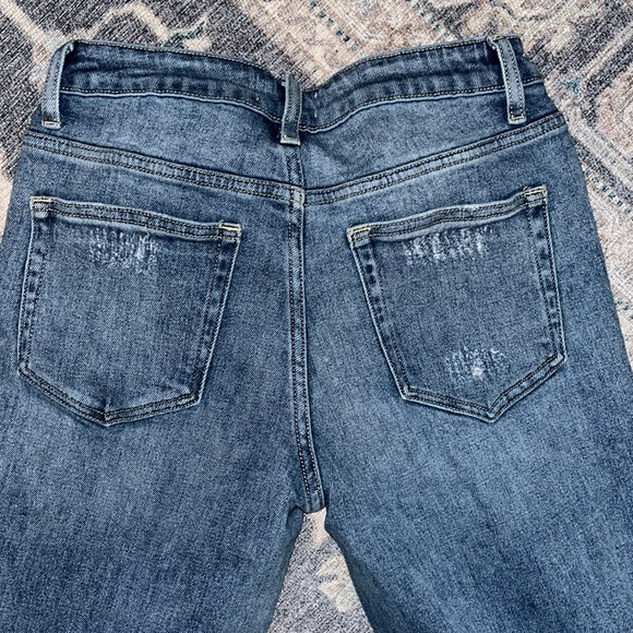 Altar’d State Rayla Mom Jeans - Distressed, Med-Washed Blue - Picture 4 of 4